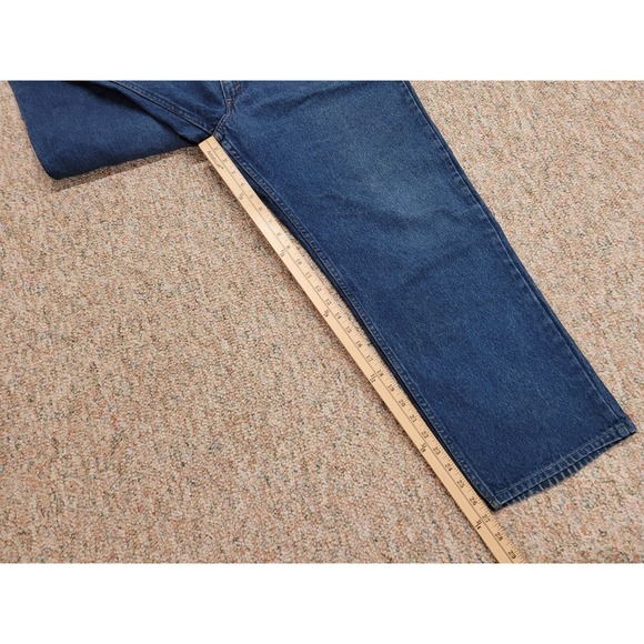 Vintage Levis 509 Jeans Mens 42x30 Blue Denim Regular Orange Tab 80s Hemmed - Picture 8 of 14